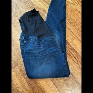 Dark denim maternity jeans